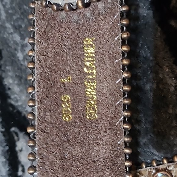 The Fort Snakeskin Print Rhinestones Genuine Leather Studded Belt